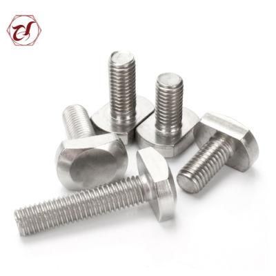 Stainless Steel 316 T Bolts A2 Hammer Bolt/SS304 Square Head Bolt/A4 Hammer Bolt