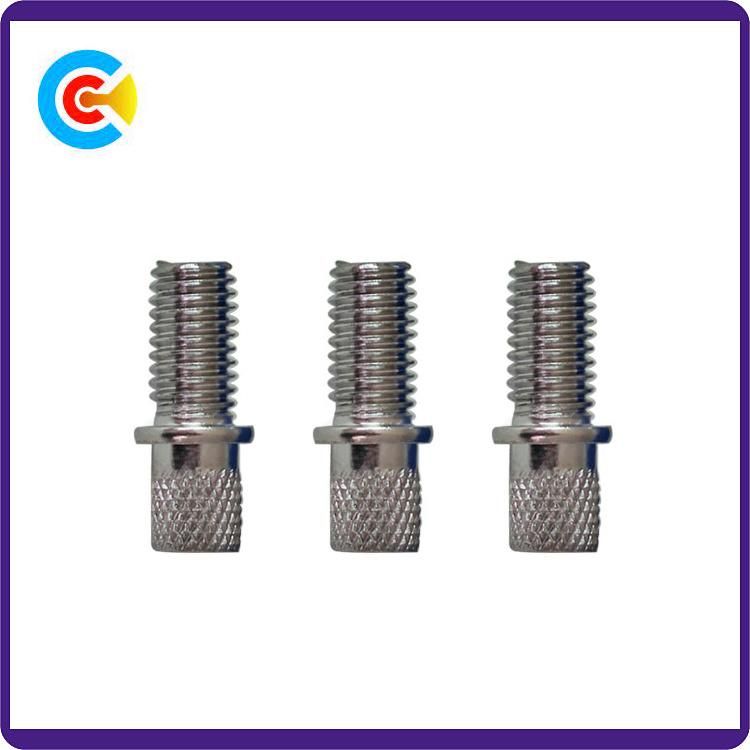 Customizable Steel Steel Black Finish Knurled Thumb Screw with Washer