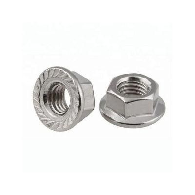 DIN6923 Hex Flange Nut Serrated Serration Stainless Steel 304 316