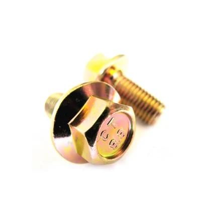 China Manufacturer Wholesale Hardware Fastener Carbon/Stainless Steel DIN6921 Hexagon Head Galvanized Black Oxid Hex Flange Bolt