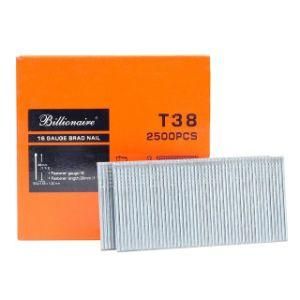 16 Gauge 38mm Length Brads Galvanized Industrial T Brad Finish Nails T38 Wire Nails