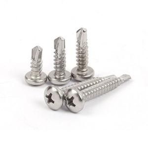 Cross Recessed Pan Head Self-Drilling Self-Tapping Screws 316 Stainless Steel 6.3 Series Round Head Screws