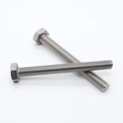 Made in China Stainless Steel A2-70 Hex Bolt SS304 S316 2205 Fasteners/Hex Bolt and Nut /Hex Bolt DIN933 Hex Head Bolt A4-80 Hexagon Bolt