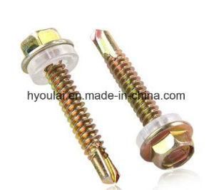 Hex Head Flange Self Drilling Screw Yellow Zinc Plated 12# 1&quot; 1 1/2 2&prime;&prime; Low Price Good Quality