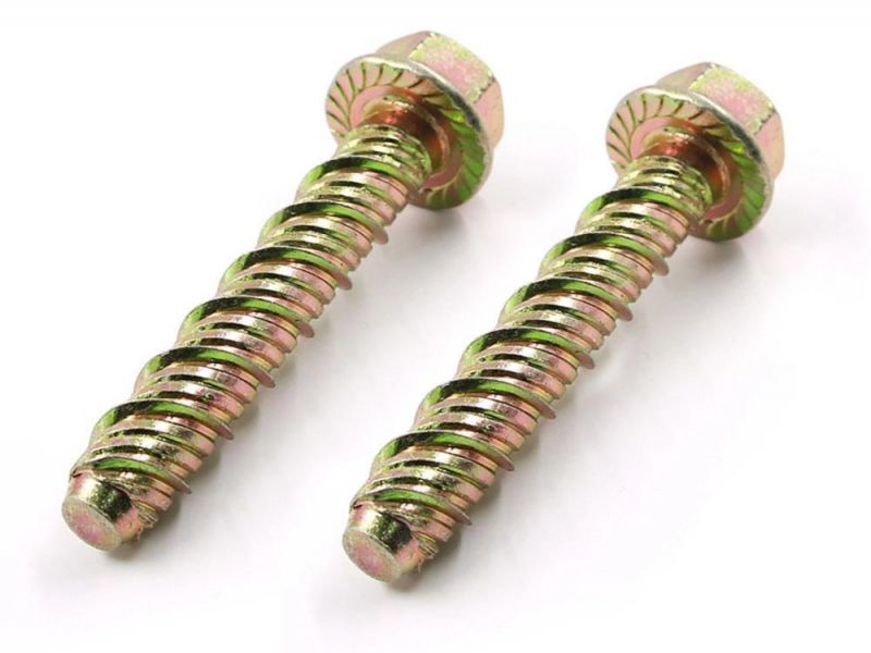 Hexagon Flange Yellow Galvanized Full Threaded Anchor Bolts for Concrete