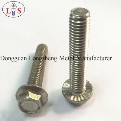 Ss 304 Hex Head Flange Bolt with Collar Serrated Bolt