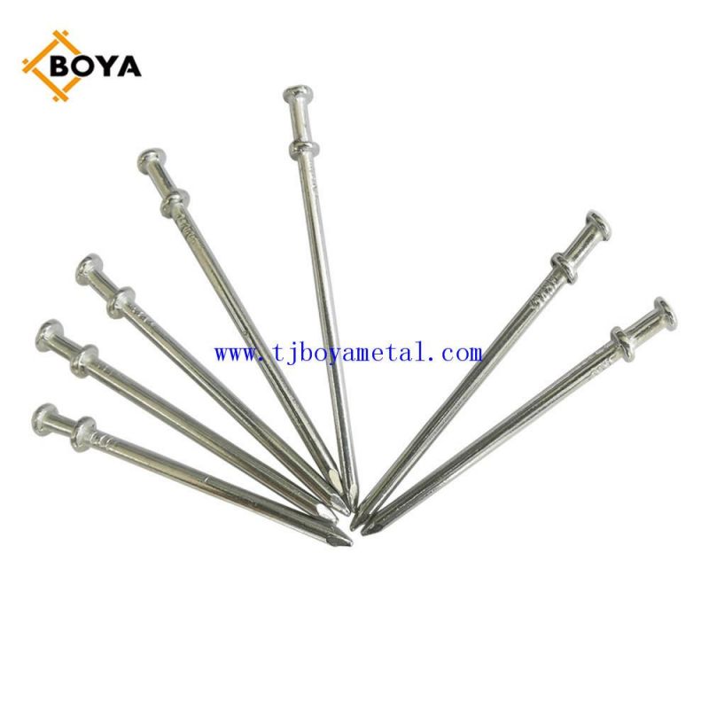 China Factory Polish Galvanized Two Double Head Wire Duplex Nail for Construction