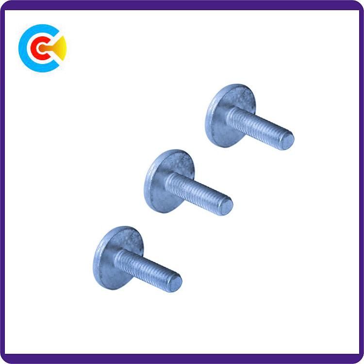 DIN/ANSI/BS/JIS Carbon-Steel/Stainless-Steel Pan-Head 4.8/8.8/10.9 Galvanized Round Screw for Building