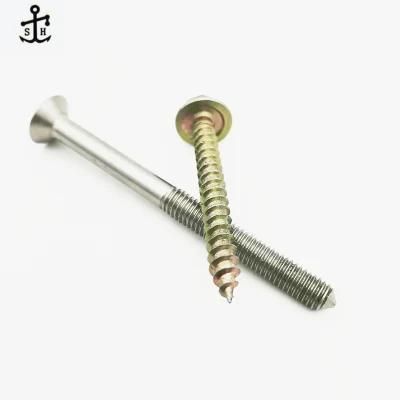 JIS B 1127 Carbon Steel Yellow Zinc Coated Hexagon Flange Self Tapping Screw in China