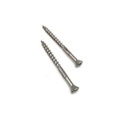 SS304 Ss201 SS316 316L Stainless Steel A4-80 Countersunk Head Deck Screw