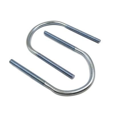 Galvanized / Hot DIP Galvanized Carbon Steel Square U Bolts Grade 4.8 / 8.8 U Shaped Bolt Special U Bolts and Nuts for Car Fastener DIN3570
