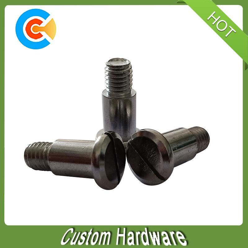 Custom M8 X 23 Carbon Steel Galvanized Slotted Shoulder Screw