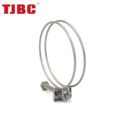 Factory Customize Large Size Fasteners Double Wire Hose Clamp Steel Pipe Clamp Bolt Clamp