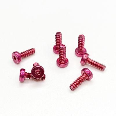 Carbon Steel 10b21 Red Color Zinc Plated Pancake Head Torx Screw