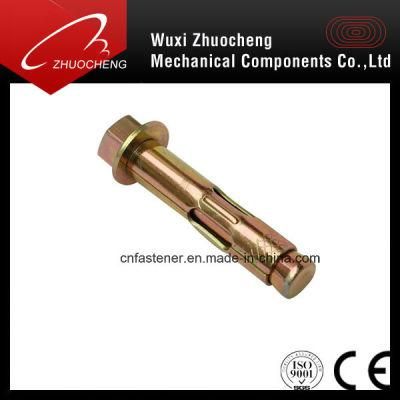 Color Zinc Plated Sleeve Anchor Bolt with Hex Flange Nut