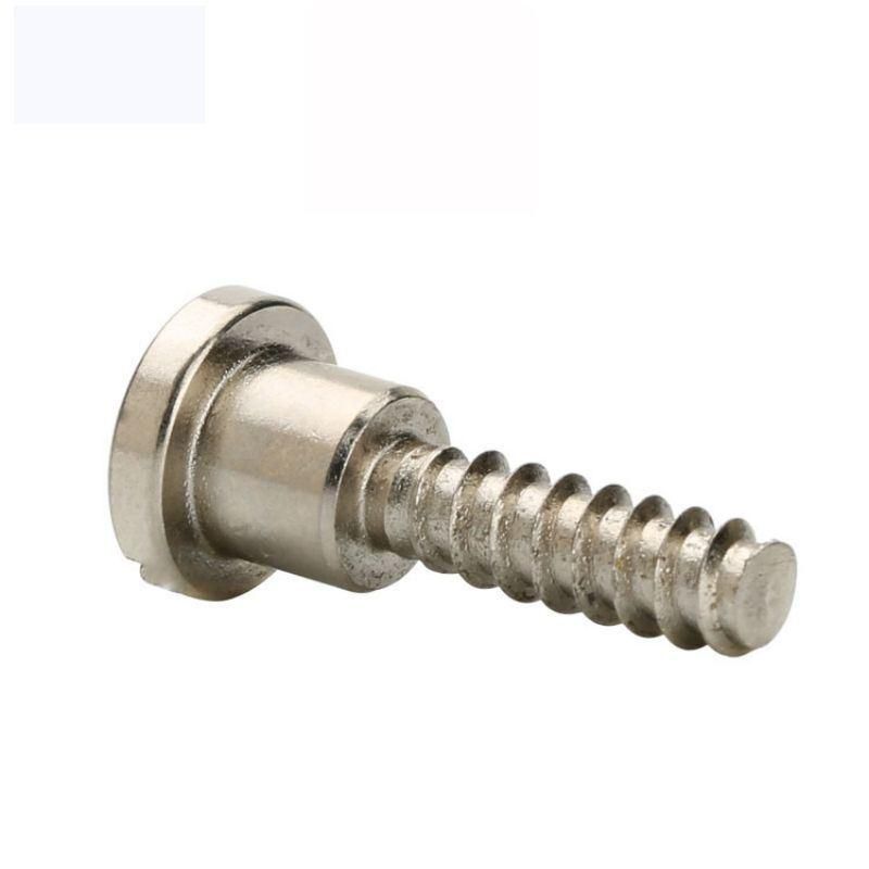 Nickel Plated Flat Ultra Low Profile Head Slotted Shoulder Self Tapping Screws
