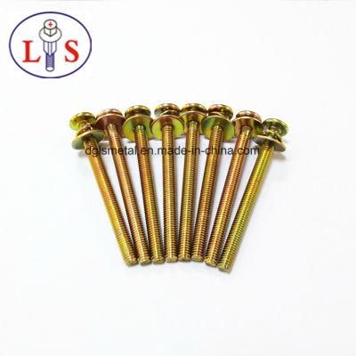 Flat Head Bolt with Plain Washer and Spring Washer