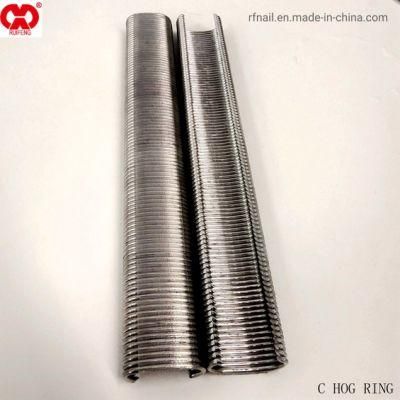 Hardware Fastener Direct Manufacturer in Anhui Galvanized 16ga Ring Staple Pneumatic Gun Collated Nails.