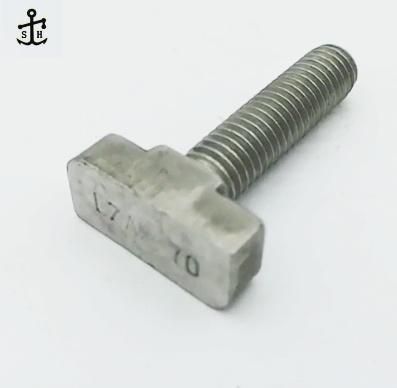 Perno En T DIN186 M6 M30 Standard Size Zinc Plated Flat T Head Bolt