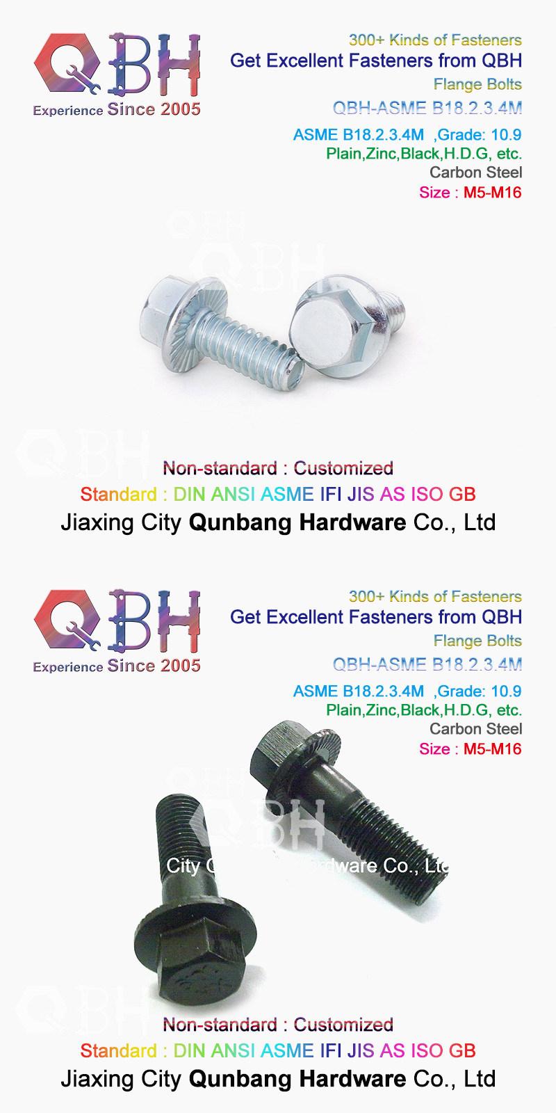 Qbh DIN6914//ASTM A490/A490m/ASTM A307b Carbon Stainless Steel Heavy Hex Bolt with Nut Washer/Eye Bolt/Flange Bolt/Foundation Bolt/T Hammer Head Screw Bolt