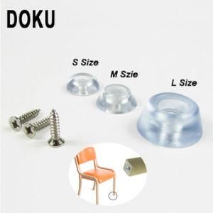 Silicone Chair Leg Caps Feet Pads Furniture Table Covers Floor Protectors for 18/20/27mm Round Legs Transparent