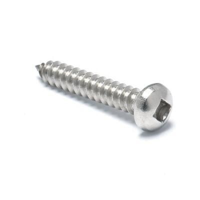 Square Hole Drive Pan Head Self Tapping Screws. Stainless Steel 304 316