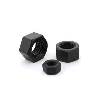 China Hot Sale Fastener M3 M4 M5 M6 M8 M10 M12 M16 Black Hexagonal Nut Nylon Nuts Screw and Nuts