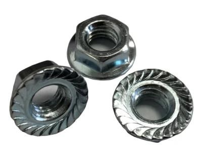 Carbon Steel Hex Flange Nuts with Serrated