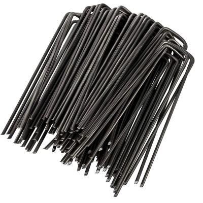 U Shaped Steel Ground Garden Stakes SOD Staples Pins Pegs Stake Heavy Duty for Netting Vegetables Fleece Fence Plants