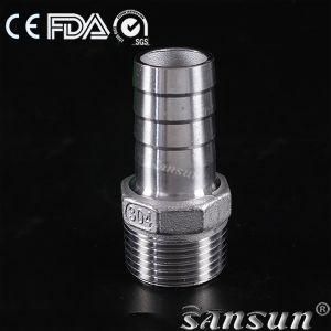 Sanitary High Quality Stainless Steel Pipe Fitting Hygienic Male Hose Nipple