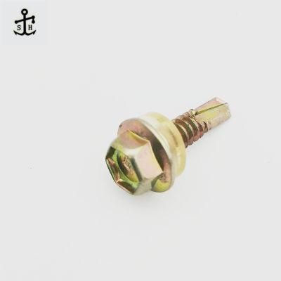 Hex Flange Head Self Drilling Screw with Rubber Washer Made in China