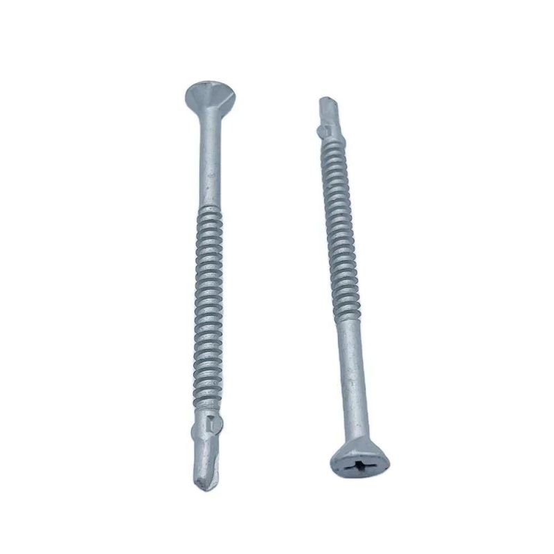 Flat Head Self Drilling Screw, with 6 Nibs, with Wings, Ruspert