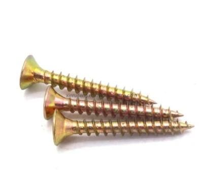Yellow Zinc Plated Philips Head Chipboard Screw