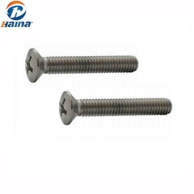 Stock DIN966 Ss304 Phillips Raised Countersunk Head Machine Screw