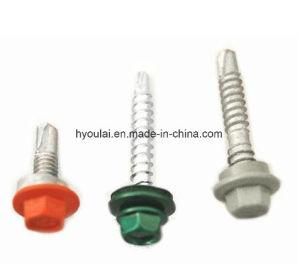 Roofing Screw Type B SD for Metal Sheet EPDM Washer Zinc Plated 4, 8*19 DIN 7504 Ral