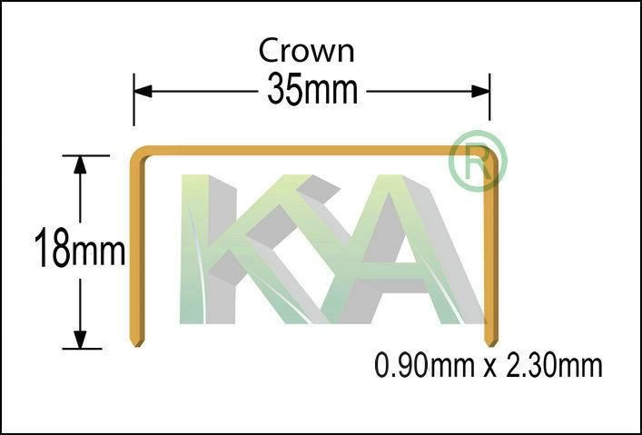15ga Carton Close Staples (3518 copper) for Packaging