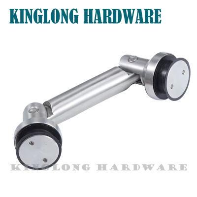 High Quality Stainless Steel Glass Fitting Wall Mounted Glass Clamp Double Adjustable Glass Connector