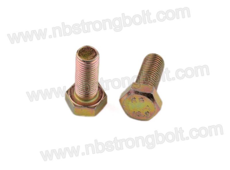 DIN933 Screw Gr. 10.9 Hex Bolt with Yzp Baked