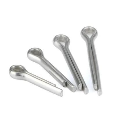 China Wholesale Fastener Hardware Spring Split Flat R Clip Type Zinc Plated Pin 2.5mm GB91 Stainless Steel Split Cotter Pins