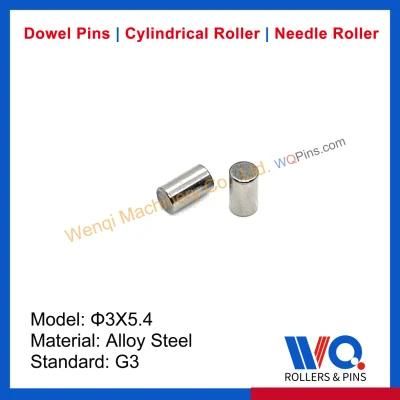 Solid Straight Metal Dowel Pins - 3X5.4 Alloy Steel Hardened and Ground