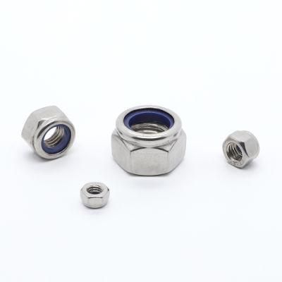 DIN985 Stainless Steel Hexagonal Hexagon Hex Nut Locking Fastener Building Material Hardware Nylon Lock Nut Wheel Nut