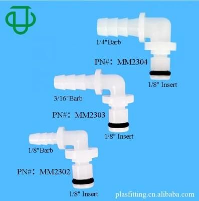 1/8&quot;3/16&quot; 1/4&quot; Hose Barb Non-Valved Elbow Plug Plastic Quick Disconnect Barbed Tube Air Connector Fittings