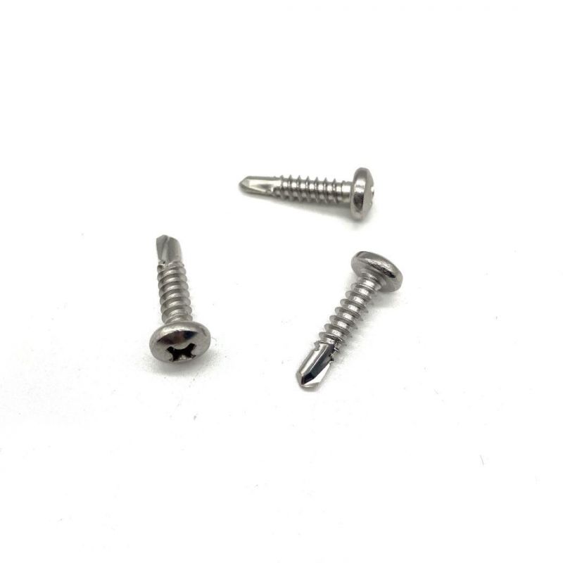 Stainless Steel 304 Pan Head Self Drilling Screws Pan Head Phillips Drive Self-Drilling Screw