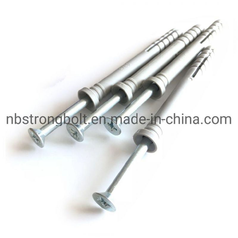 Nylon Hammer Drive Anchor with Round Head, Pre-Assembled