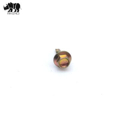 China Manufacturers Carbon / Stainless Steel Yellow Zinc Plating Hex Head Patta Self Drilling Roofing Screw with Rubber Washer