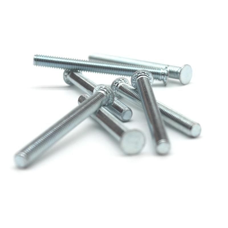 M2.5 M3 M4 Carbon Steel Zinc Plated Self Clinching Stud Screw in Stock