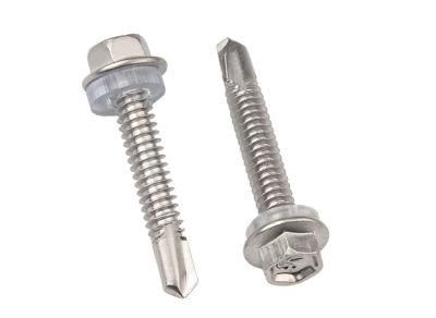 410 Stainless Steel Tail Drilling Screw External Hexagon Self Drilling Screw Dovetail Flange Self Tapping Screw