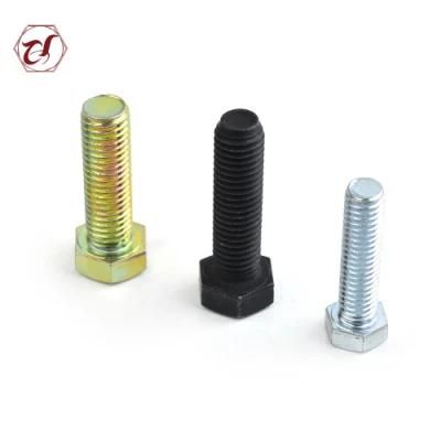 Yellow Zinc Plated Carbon Steel Full Thread Hex Bolt