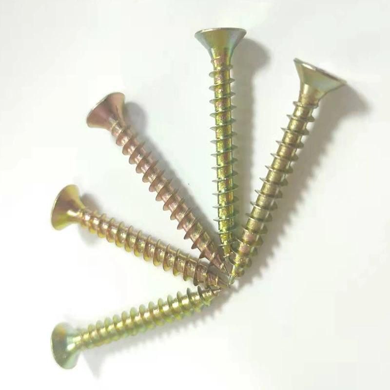 Angola Zambia Colombia Market/Chipboard Screw MDF Screw Yellow Zinc Plating