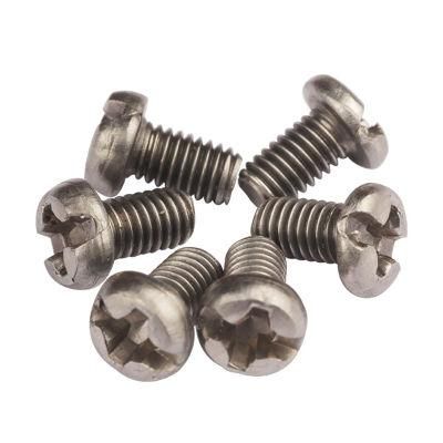 Stainless Combination Slotted Cross Recessed Pan Head Machine Screw Micro